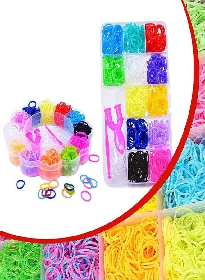 Qwick Click Fruit Shape DIY Loom Band Kit with Colorful Rubber Bands Rainbow Color Rubber Loom Bands Refills Kit Set Storage Box for Kids Party DIY Crafting Bracelets Toys Gifts - Image 5